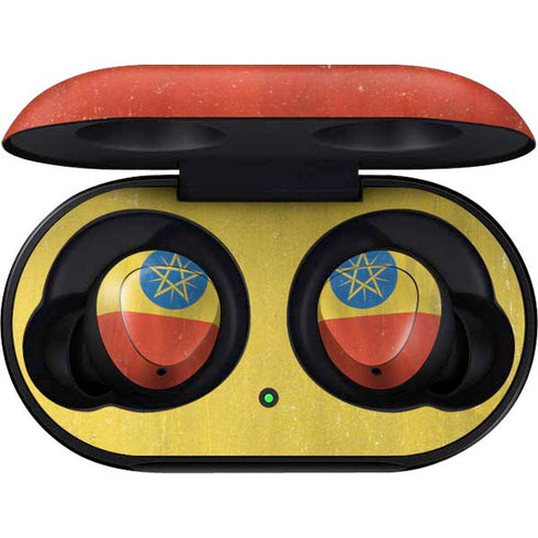 Ethiopia Flag Distressed Galaxy Buds Skin